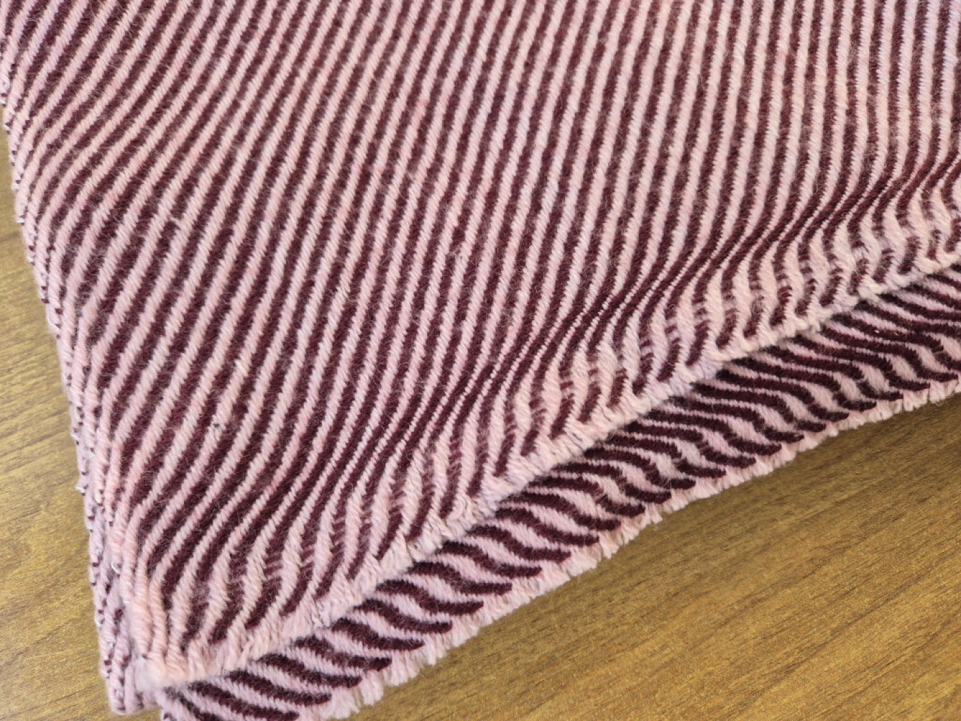 Flauschiger Kaschmir-Schal von LWH | Altrosa & Bordeaux | handgewebt in Nepal | 65×195 cm